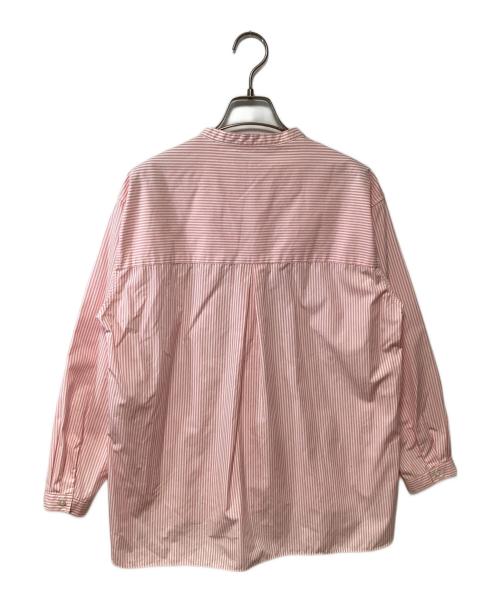 LACOSTE（ラコステ）LACOSTE (ラコステ) ノーカラーシャツ ピンク サイズ:UK34の古着・服飾アイテム