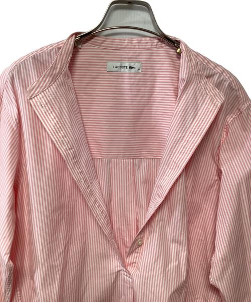 LACOSTE（ラコステ）LACOSTE (ラコステ) ノーカラーシャツ ピンク サイズ:UK34の古着・服飾アイテム
