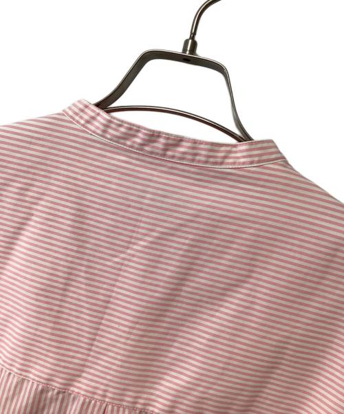 LACOSTE（ラコステ）LACOSTE (ラコステ) ノーカラーシャツ ピンク サイズ:UK34の古着・服飾アイテム