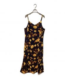 &ellecy（アンドエルシー）の古着「ノースリーブ・キャミソールワンピース」｜ネイビー×イエロー