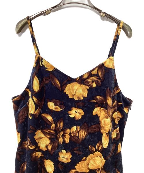 &ellecy（アンドエルシー）&ellecy (アンドエルシー) ノースリーブ・キャミソールワンピース ネイビー×イエロー サイズ:Mの古着・服飾アイテム