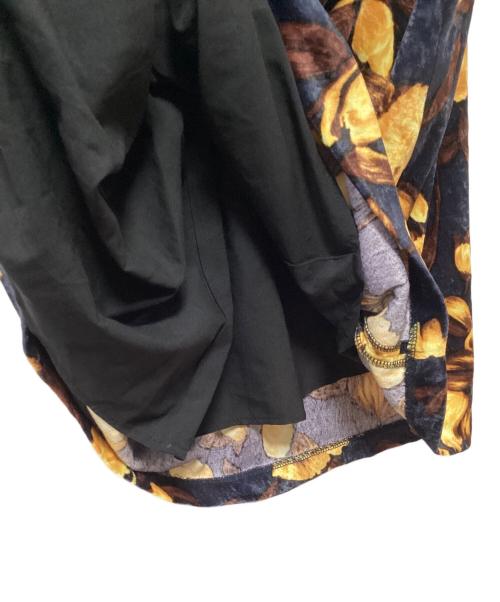 &ellecy（アンドエルシー）&ellecy (アンドエルシー) ノースリーブ・キャミソールワンピース ネイビー×イエロー サイズ:Mの古着・服飾アイテム