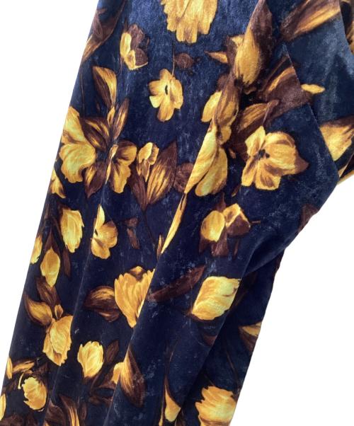 &ellecy（アンドエルシー）&ellecy (アンドエルシー) ノースリーブ・キャミソールワンピース ネイビー×イエロー サイズ:Mの古着・服飾アイテム