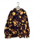 &ellecyアンドエルシー）の古着「ジップパーカー」｜ネイビー×イエロー