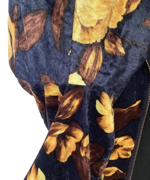 &ellecy（アンドエルシー）&ellecy (アンドエルシー) ジップパーカー ネイビー×イエロー サイズ:Mの古着・服飾アイテム