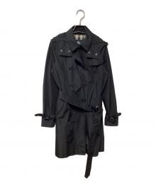 BURBERRY LONDON（バーバリーロンドン）の古着「フーデッドトレンチコート」｜ブラック