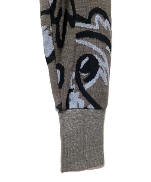 Vivienne Westwood RED LABEL（ヴィヴィアンウエストウッドレッドレーベル）Vivienne Westwood RED LABEL (ヴィヴィアンウエストウッドレッドレーベル) ニットカーディガン グレー×スカイブルー サイズ:2 未使用品の古着・服飾アイテム