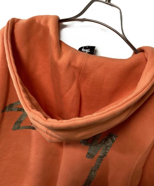 stussy（ステューシー）stussy (ステューシー) ジップパーカー オレンジ サイズ:Mの古着・服飾アイテム