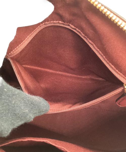 COACH（コーチ）COACH (コーチ) ミニボストンバッグ ベージュ×ボルドーの古着・服飾アイテム