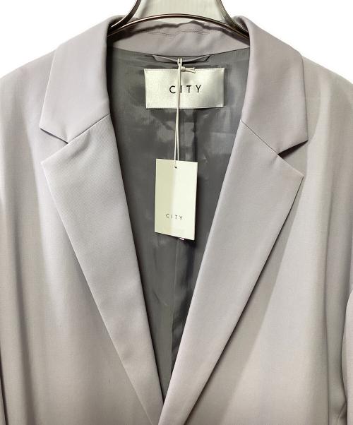 CITY（シティ）CITY (シティ) ノーカラーコート ラベンダー サイズ:2 未使用品の古着・服飾アイテム