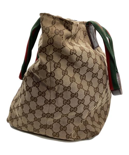 GUCCI（グッチ）GUCCI (グッチ) GGキャンバストートバッグ ベージュの古着・服飾アイテム