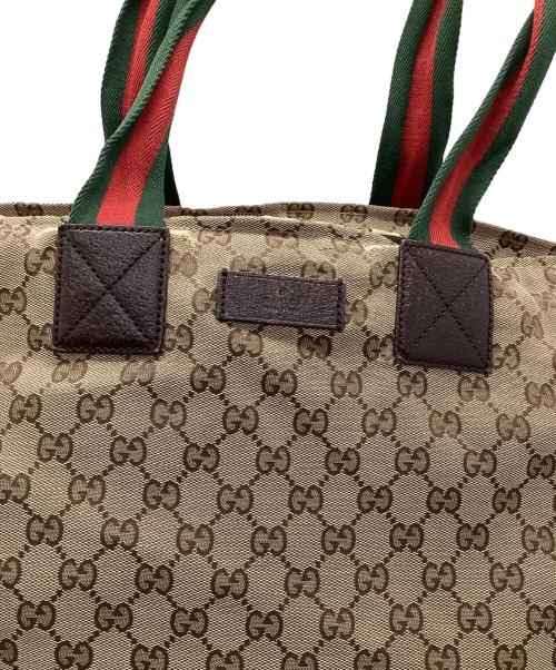 GUCCI（グッチ）GUCCI (グッチ) GGキャンバストートバッグ ベージュの古着・服飾アイテム