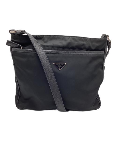PRADA（プラダ）PRADA (プラダ) ナイロンショルダーバッグ ブラックの古着・服飾アイテム