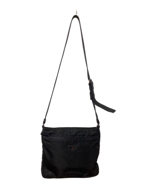 PRADA（プラダ）PRADA (プラダ) ナイロンショルダーバッグ ブラックの古着・服飾アイテム