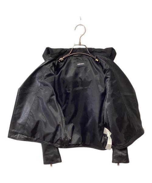 DIESEL（ディーゼル）DIESEL (ディーゼル) ダブルライダースジャケット ブラック サイズ:10の古着・服飾アイテム