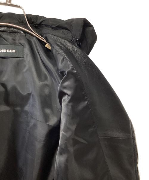 DIESEL（ディーゼル）DIESEL (ディーゼル) ダブルライダースジャケット ブラック サイズ:10の古着・服飾アイテム
