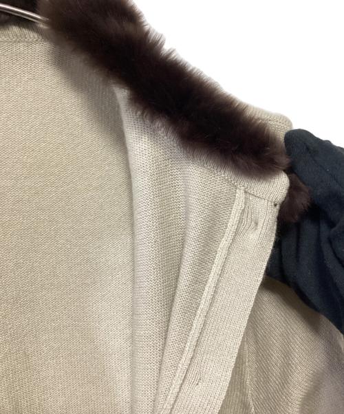 BALLY（バリー）BALLY (バリー) 厚手カーディガン グレー×D.ブラウン サイズ:Lの古着・服飾アイテム