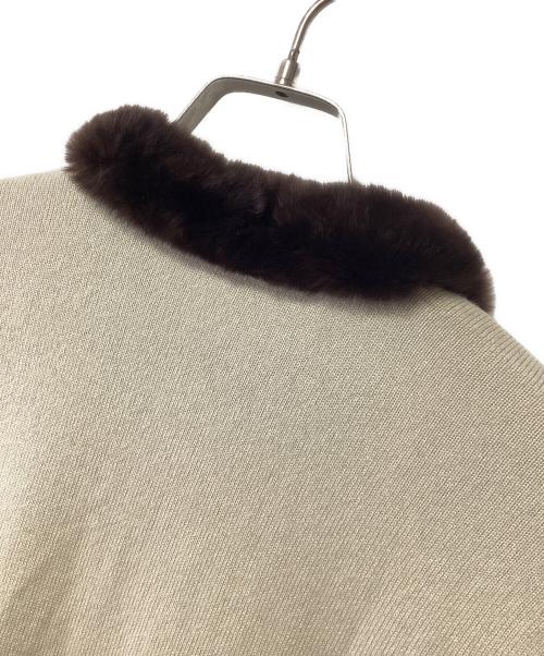 BALLY（バリー）BALLY (バリー) 厚手カーディガン グレー×D.ブラウン サイズ:Lの古着・服飾アイテム