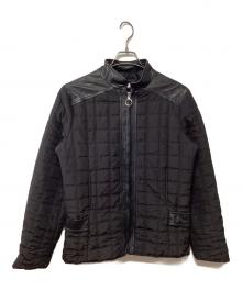 MAX&Co.（マックスアンドコー）の古着「レザー切替キルティングジャケット」｜ブラック
