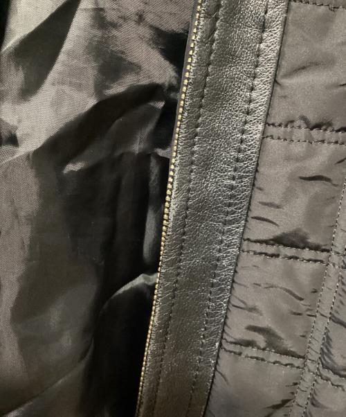 MAX&Co.（マックスアンドコー）MAX&Co. (マックスアンドコー) レザー切替キルティングジャケット ブラック サイズ:46の古着・服飾アイテム