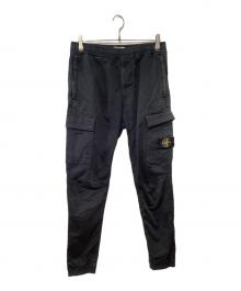 STONE ISLAND（ストーンアイランド）の古着「ガーメントダイ ストレッチ テーパード カーゴパンツ」｜ブラック