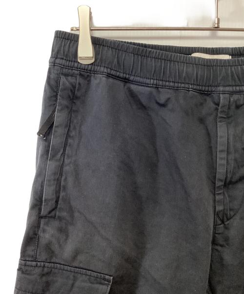 STONE ISLAND（ストーンアイランド）STONE ISLAND (ストーンアイランド) ガーメントダイ ストレッチ テーパード カーゴパンツ ブラック サイズ:W31の古着・服飾アイテム