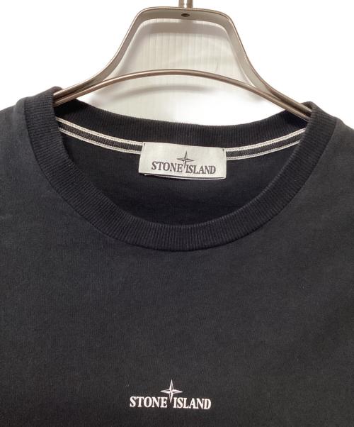 STONE ISLAND（ストーンアイランド）STONE ISLAND (ストーンアイランド) 半袖Tシャツ ブラック サイズ:Lの古着・服飾アイテム