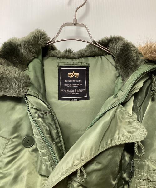ALPHA（アルファ）ALPHA (アルファ) N-3Bタイプコート カーキ サイズ:LARGEの古着・服飾アイテム