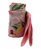 HERMESエルメス）の古着「シルクスカーフ　Les merises」｜ピンク