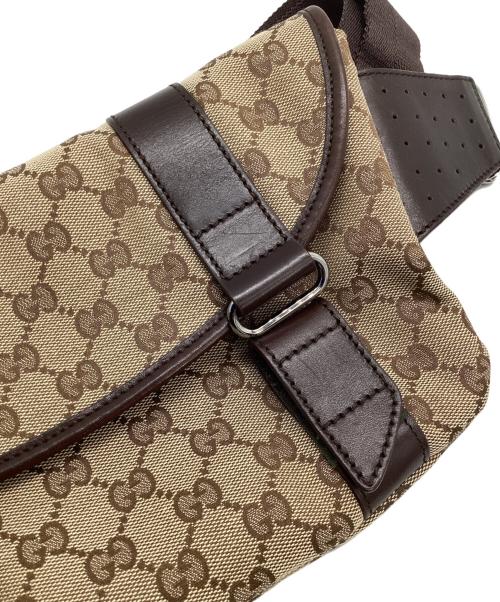 GUCCI（グッチ）GUCCI (グッチ) ウエストバッグ ベージュ×ブラウンの古着・服飾アイテム