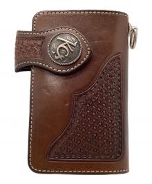 KC's LEATHER CRAFT（ケーシーズ）の古着「ライダーズウォレット」｜ブラウン