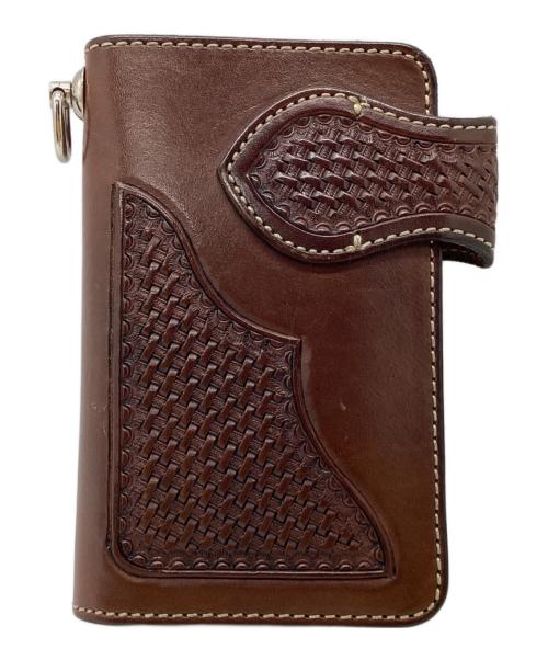 KC's LEATHER CRAFT（ケーシーズ）KC's LEATHER CRAFT (ケーシーズ) ライダーズウォレット ブラウンの古着・服飾アイテム