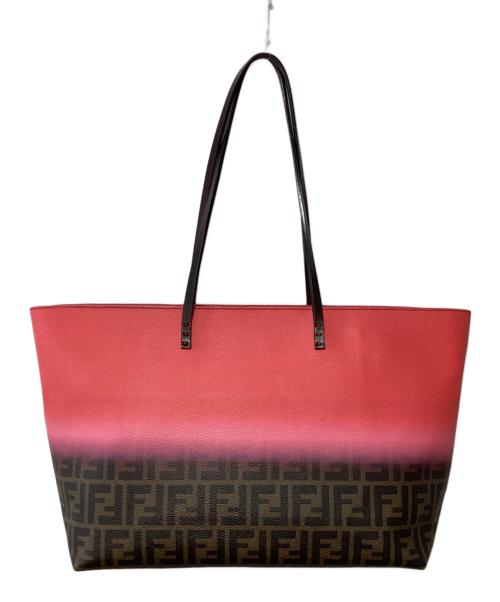 FENDI（フェンディ）FENDI (フェンディ) グラデーショントートバッグ ピンク×ブラウンの古着・服飾アイテム