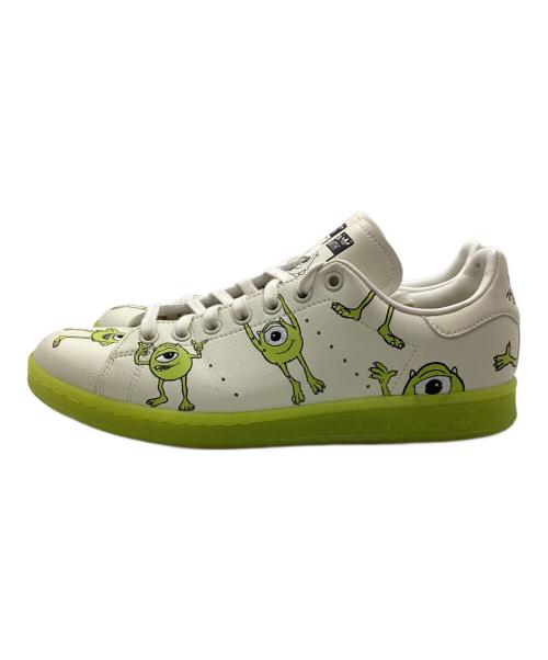 adidas（アディダス）adidas (アディダス) ローカットスニーカー 黄緑×ホワイト サイズ:26.5の古着・服飾アイテム