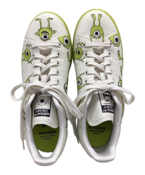 adidas（アディダス）adidas (アディダス) ローカットスニーカー 黄緑×ホワイト サイズ:26.5の古着・服飾アイテム