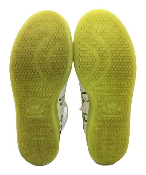 adidas（アディダス）adidas (アディダス) ローカットスニーカー 黄緑×ホワイト サイズ:26.5の古着・服飾アイテム