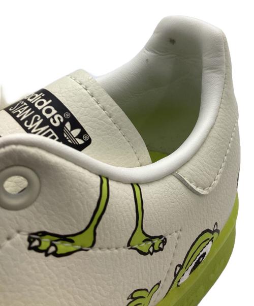 adidas（アディダス）adidas (アディダス) ローカットスニーカー 黄緑×ホワイト サイズ:26.5の古着・服飾アイテム