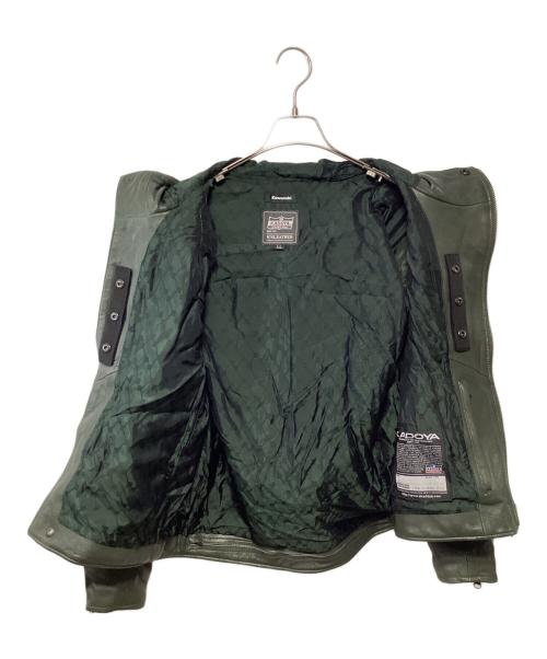 KADOYA（カドヤ）KADOYA (カドヤ) kawasaki (カワサキ) レザージャケット オリーブ サイズ:LLの古着・服飾アイテム