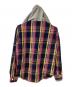 stussy (ステューシー) フード付ネルシャツ ネイビー×レッド サイズ:SMALL：7000円