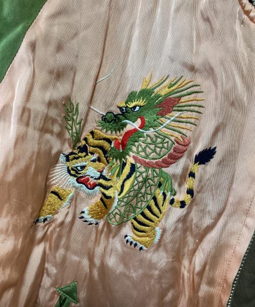 PHERROW'S 匠（フェローズ タクミ）PHERROW'S 匠 (フェローズ タクミ) リバーシブルスカジャン ピンク×グリーン×ブラウン サイズ:Lの古着・服飾アイテム