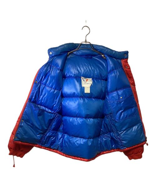 MONCLER（モンクレール）MONCLER (モンクレール) ダウンジャケット ブルー×レッド サイズ:Lの古着・服飾アイテム