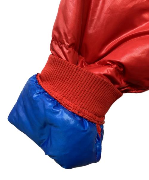 MONCLER（モンクレール）MONCLER (モンクレール) ダウンジャケット ブルー×レッド サイズ:Lの古着・服飾アイテム