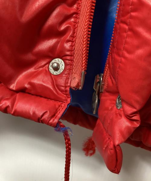 MONCLER（モンクレール）MONCLER (モンクレール) ダウンジャケット ブルー×レッド サイズ:Lの古着・服飾アイテム