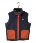 Patagoniaパタゴニア）の古着「フリースベスト」｜グレー×オレンジ
