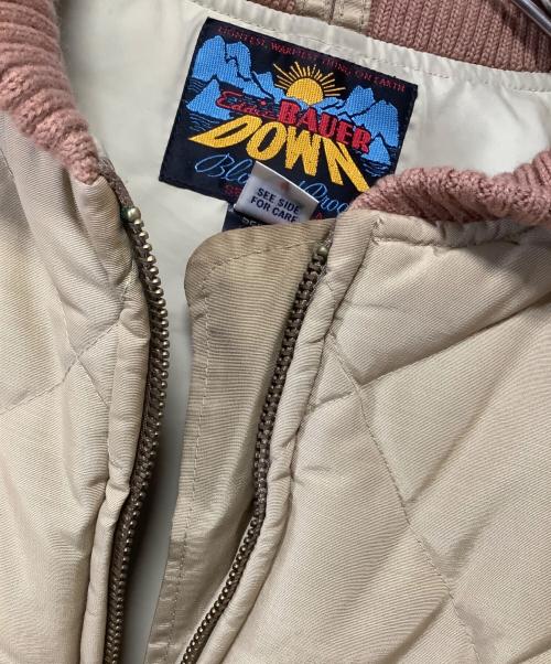 Eddie Bauer（エディーバウアー）Eddie Bauer (エディーバウアー) キルティングダウンジャケット ベージュ サイズ:Mの古着・服飾アイテム