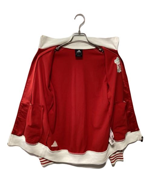 adidas Originals（アディダスオリジナル）adidas Originals (アディダスオリジナル) トラックジャケット レッド×ホワイト サイズ:Mの古着・服飾アイテム