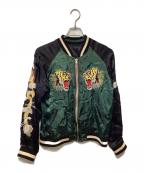 satoriサトリ）の古着「リバーシブルスカジャン」｜ブラック×グリーン