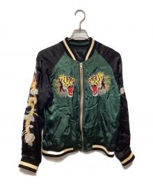 satori（サトリ）の古着「リバーシブルスカジャン」｜ブラック×グリーン