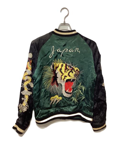 satori（サトリ）satori (サトリ) リバーシブルスカジャン ブラック×グリーン サイズ:Mの古着・服飾アイテム