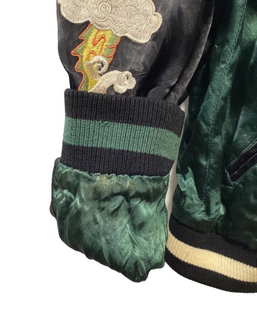 satori（サトリ）satori (サトリ) リバーシブルスカジャン ブラック×グリーン サイズ:Mの古着・服飾アイテム